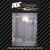100 Frontal - Box para banheiro em Vidro Incolor de 100 x 190