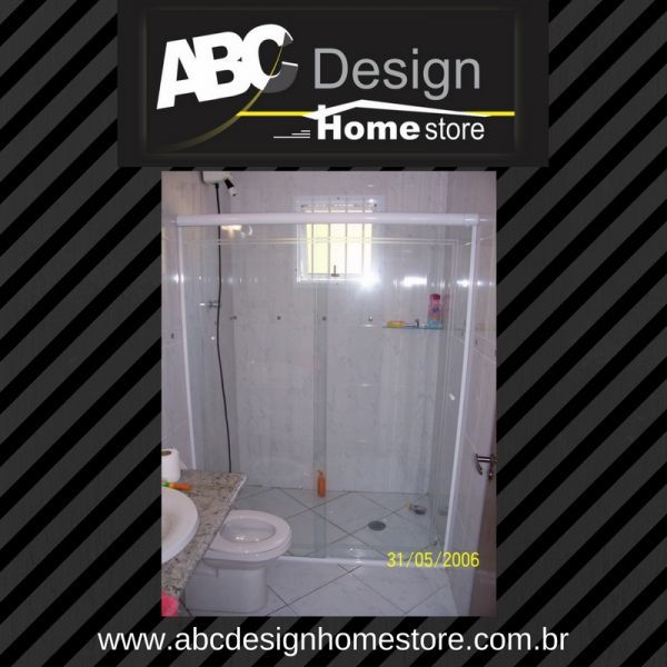 100 Frontal - Box para banheiro em Vidro Incolor de 100 x 190